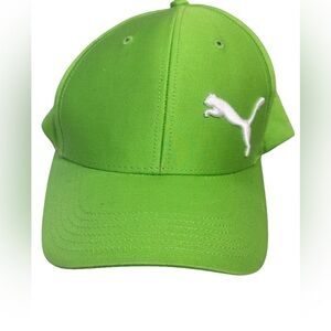 Puma Lime Green Cap with White Logo